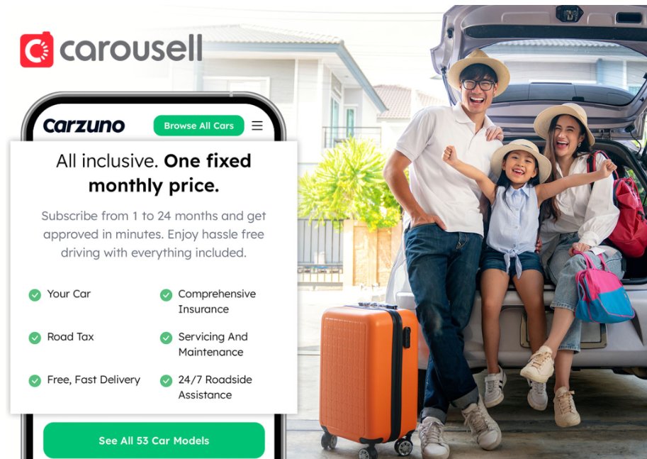 Singapore-based online marketplace Carousell has partnered with Carzuno
